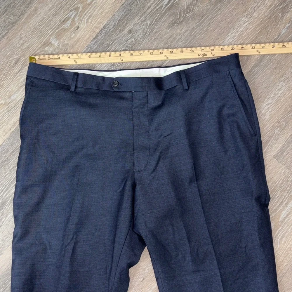 Jos. A. Bank 1905 Navy Blue Wool Blend Flat Front Dress Pants Mens 42R